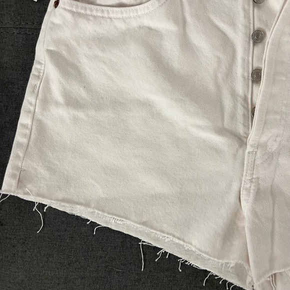 Re/done x Solid and Striped Women's NWT White Denim Shorts size 30 - Picture 7 of 9